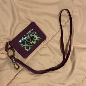 Used Vera Bradley Lanyard and Coin Pouch